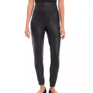 Crown & Ivy Faux Leather Leggings Black Pull On Pants Women’s Small S